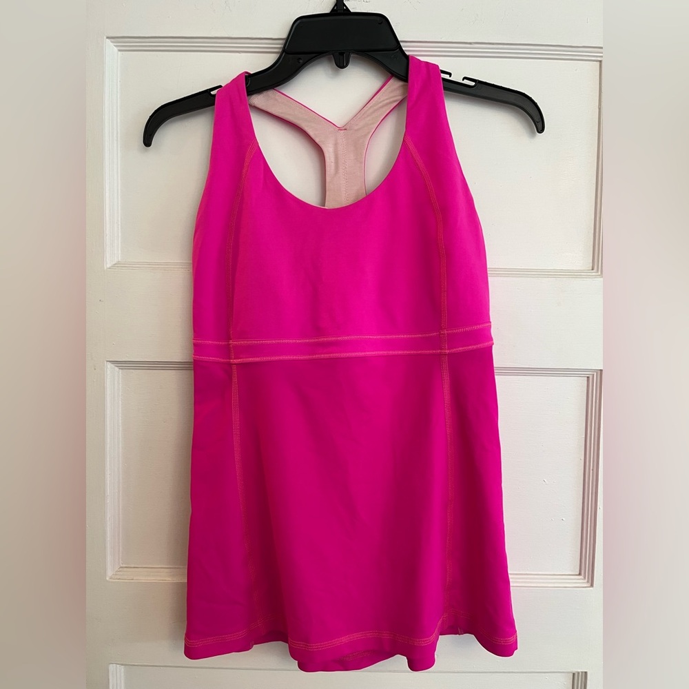 Lululemon sonic pink tank top size 6